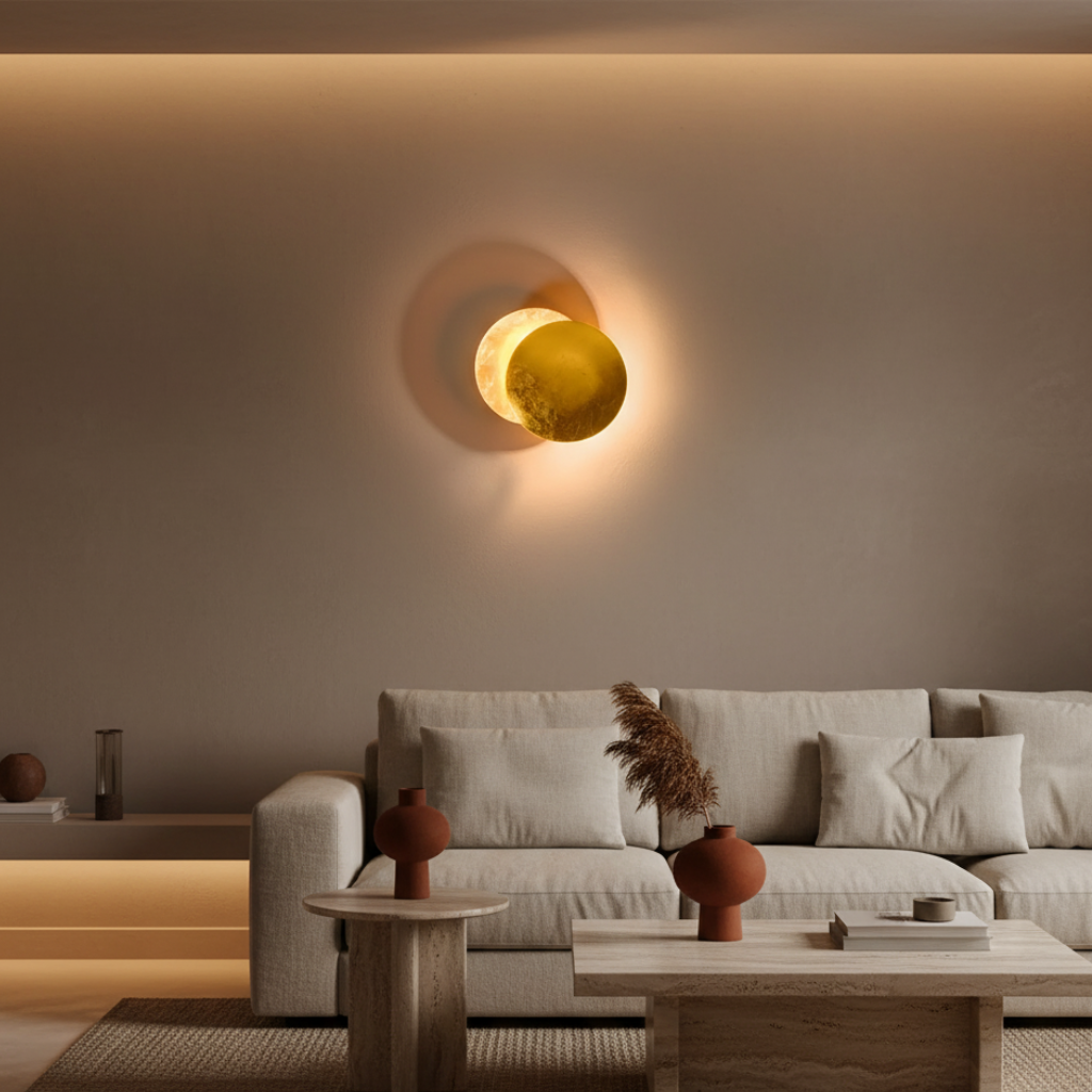 Aurelia Eclipse - Luz de Aplique LED Rotativa de 360° para Efectos Ambientales Elegantes