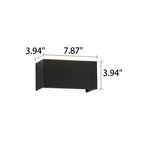 Lámpara de pared LED rectangular moderna e impermeable para uso exterior con iluminación hacia arriba y hacia abajo