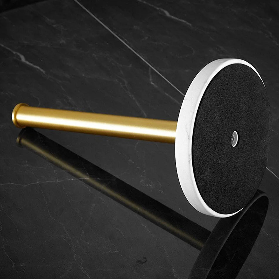 Kalsten | Soporte para toallas de papel de mármol – detalles dorados para un estilo excepcional
