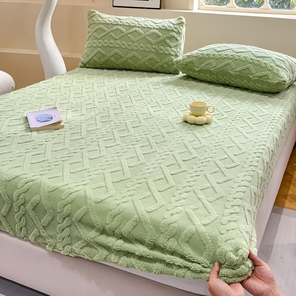 Juego de Sábanas de Sherpa de Terciopelo Premium