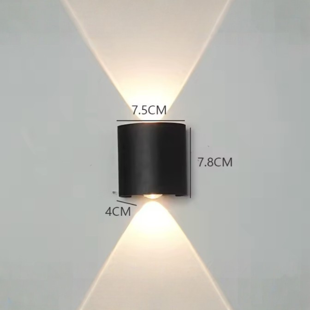 Luz de Pared Exterior Moderna en Arco | Aplique LED Impermeable para Iluminación de Jardín o Patio