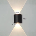 Luz de Pared Exterior Moderna en Arco | Aplique LED Impermeable para Iluminación de Jardín o Patio
