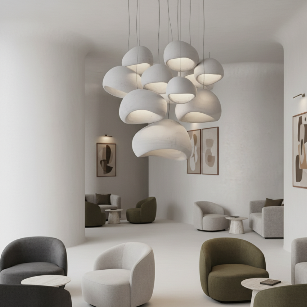 Galet Air - Lámpara Colgante Escultural Orgánica para Iluminación Ambiental