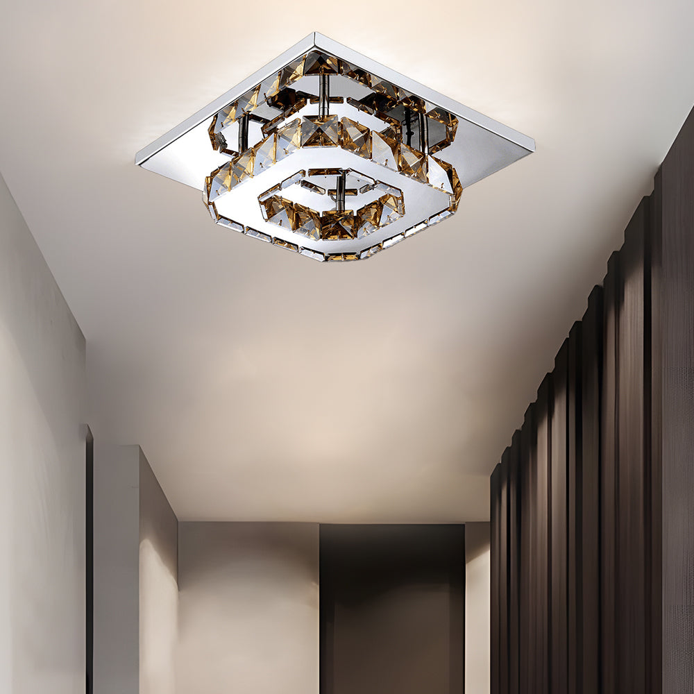 Lámpara de Techo Cristal LED Moderna