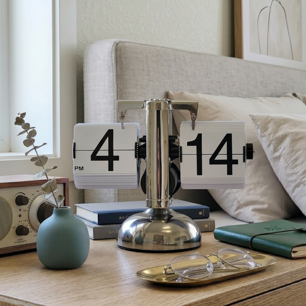 Reloj de Pared Retro Moderno - Elegante Reloj de Acero Inoxidable para Decoración del Hogar