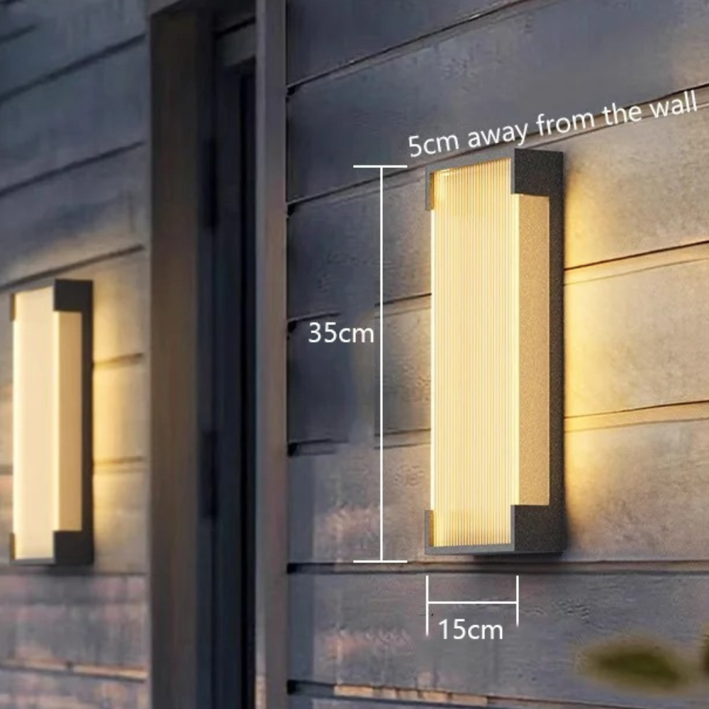 Luz de Pared Exterior Elegante - Aplique LED Regulable de Acero Inoxidable