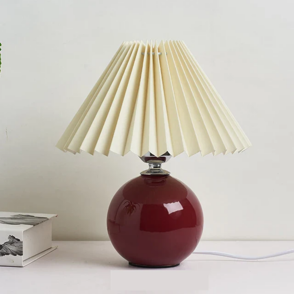 Lámpara de mesa antigua | Vidrio metálico