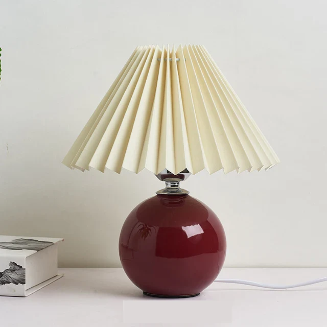 Lámpara de mesa antigua | Vidrio metálico