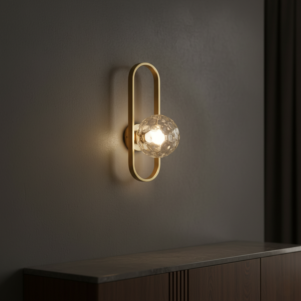 Aplique de Pared de Vidrio Elegante - Luz de Pared Moderna para una Atmosfera Acogedora en Interiores