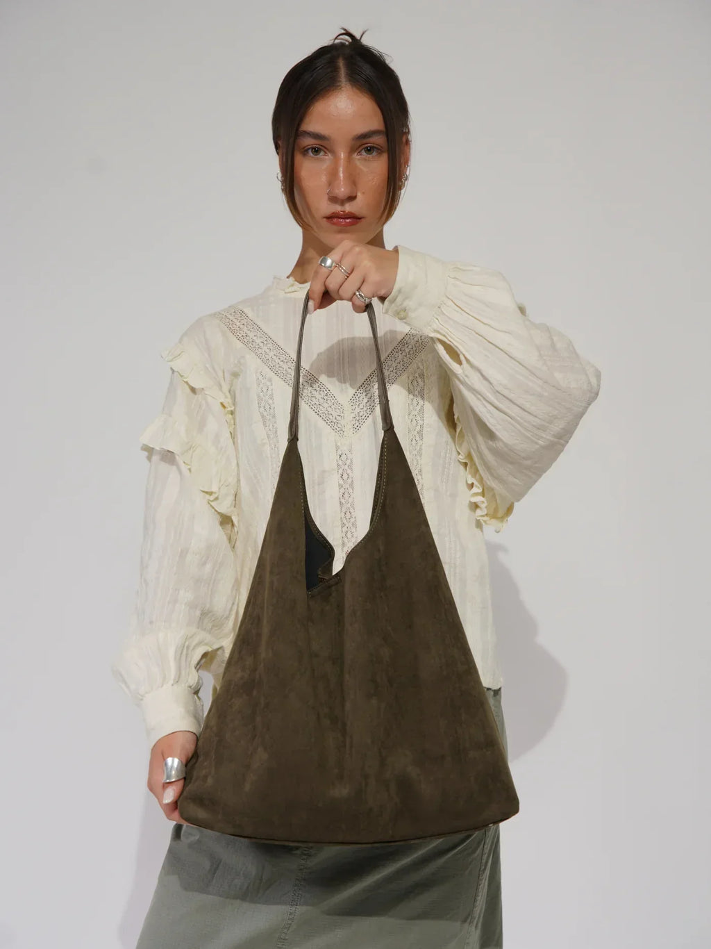 Feya | Bolso de hombro de suave ante