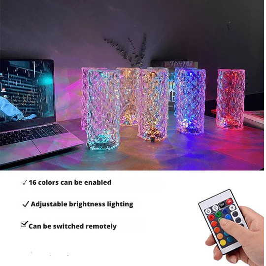 Lámpara LED decorativa estilo cristal