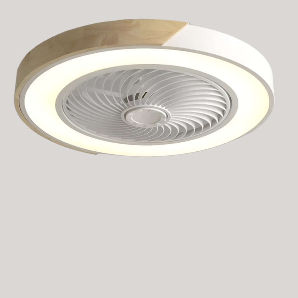 Ventilador de Techo Moderno Sin Aspas con Luz LED y Control Remoto