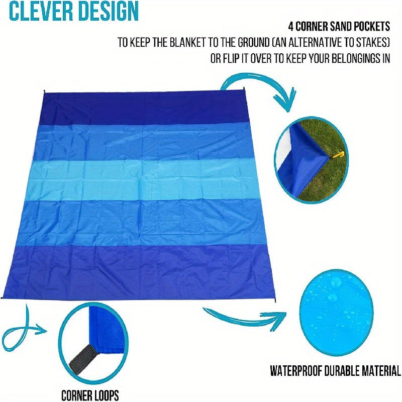Manta de Playa Extra Grande Impermeable - Ligera y Ideal para Uso al Aire Libre