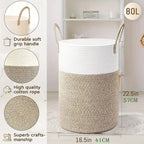 Cesta de Cuerda – Cesta de Algodón Plegable para Almacenamiento Elegante