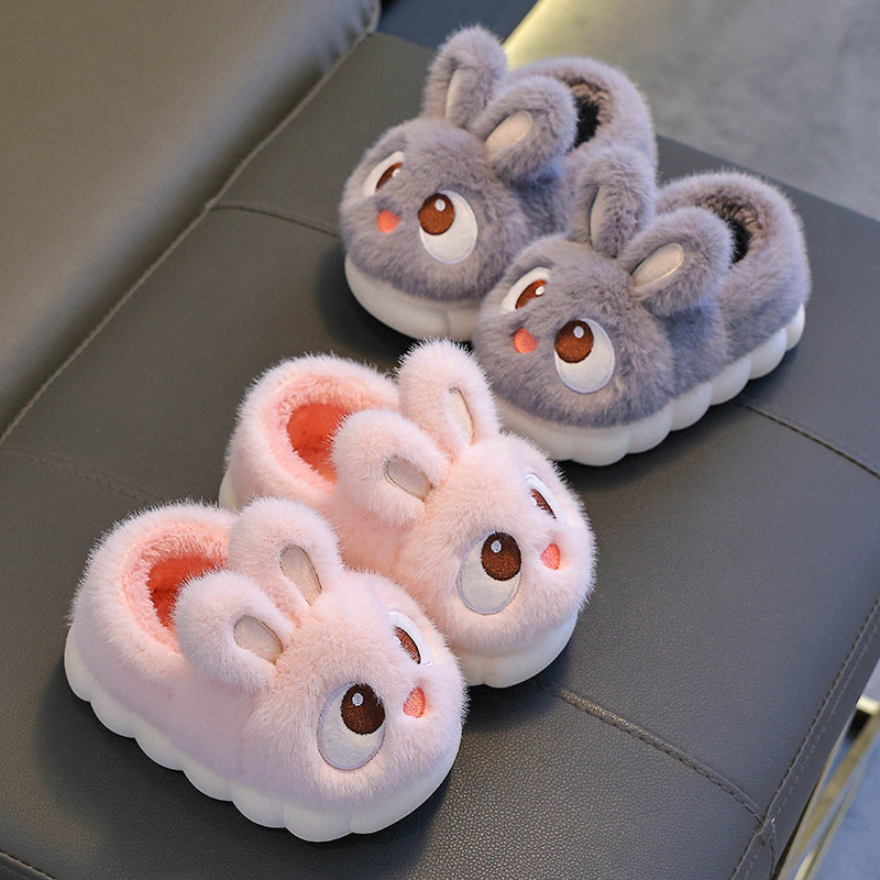 Zapatillas de Conejo de Peluche para Niños - Para Días de Invierno Cómodos