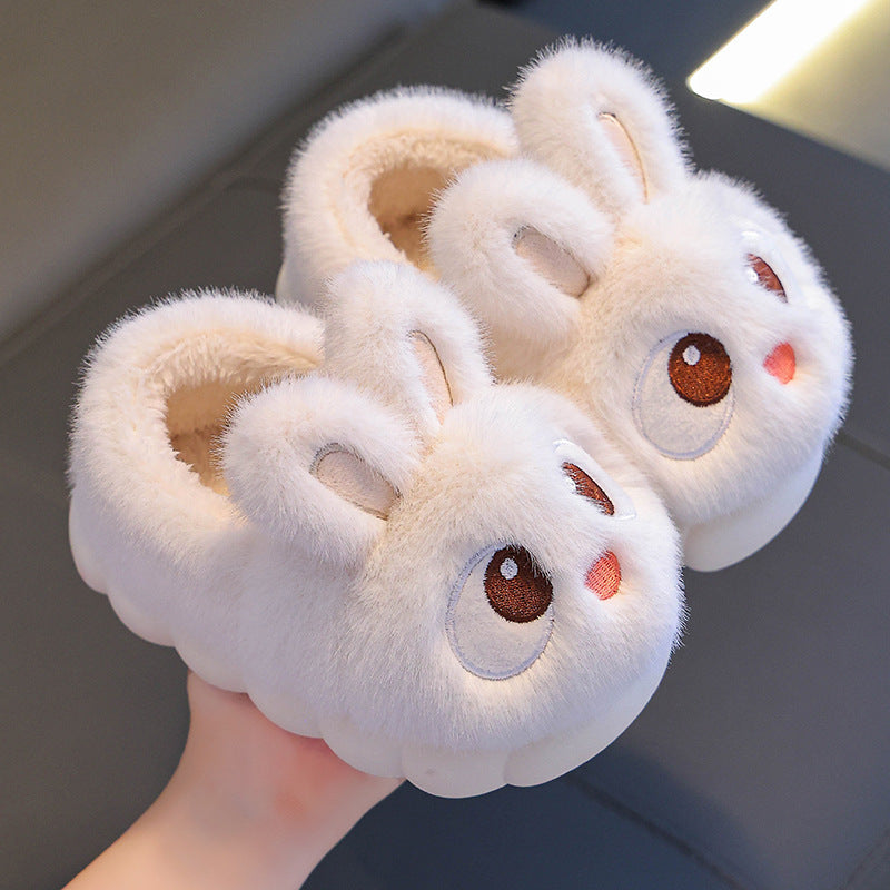 Zapatillas de Conejo de Peluche para Niños - Para Días de Invierno Cómodos