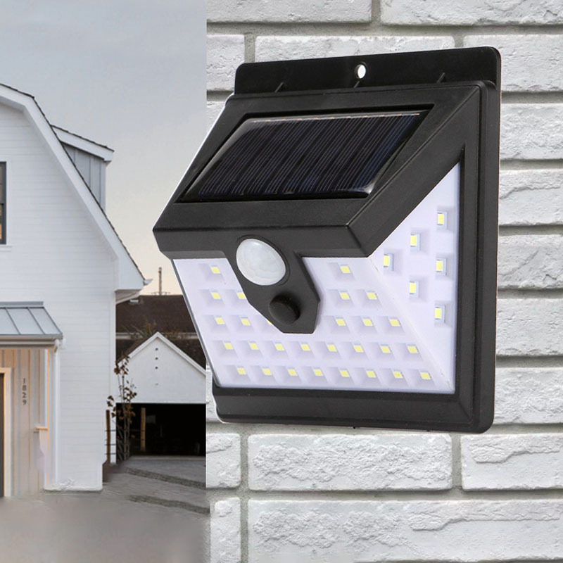 Simplicidad Moderna Solar Impermeable Sensor de Movimiento ABS Lámpara de Pared LED Rectangular para Patio Exterior | Brehn