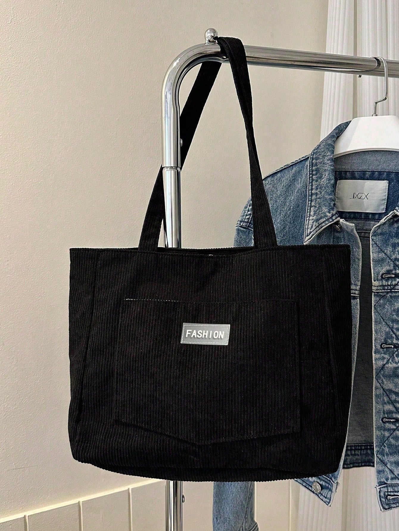 Bolso Tote de Pana de Gran Tamaño | Mochila Escolar | Para la escuela, estudiantes y trabajo