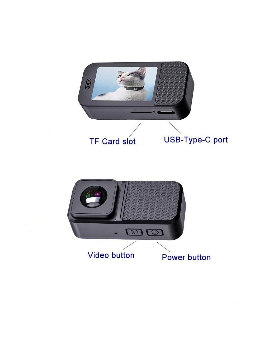 BowLift | Cámara Portátil para Mascotas de 160° para Gatos y Perros con Video en 1080P HD – 32GB