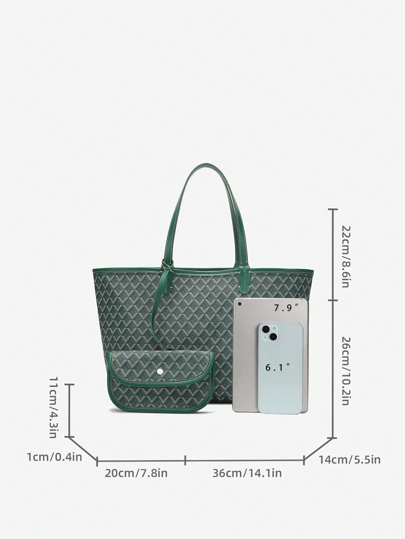 Bolso de Hombro Casual para Damas PVC | Tote Bag | Bolsa grande ligera para estudiantes