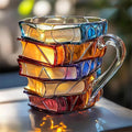NovelMug | Taza de libros pintada a mano en 3D - taza literaria única, regalo para los amantes de los libros