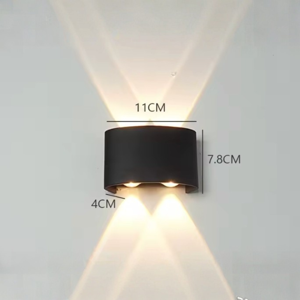 Luz de Pared Exterior Moderna en Arco | Aplique LED Impermeable para Iluminación de Jardín o Patio