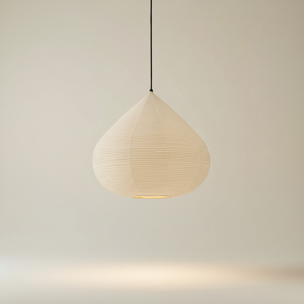 Lámpara Colgante Akari Castaño - Brillo Ambiental Cálido para Iluminación de Cocina