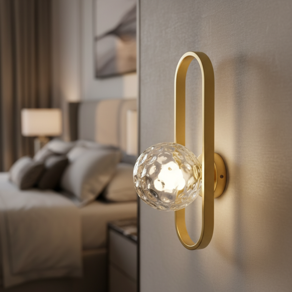 Aplique de Pared de Vidrio Elegante - Luz de Pared Moderna para una Atmosfera Acogedora en Interiores
