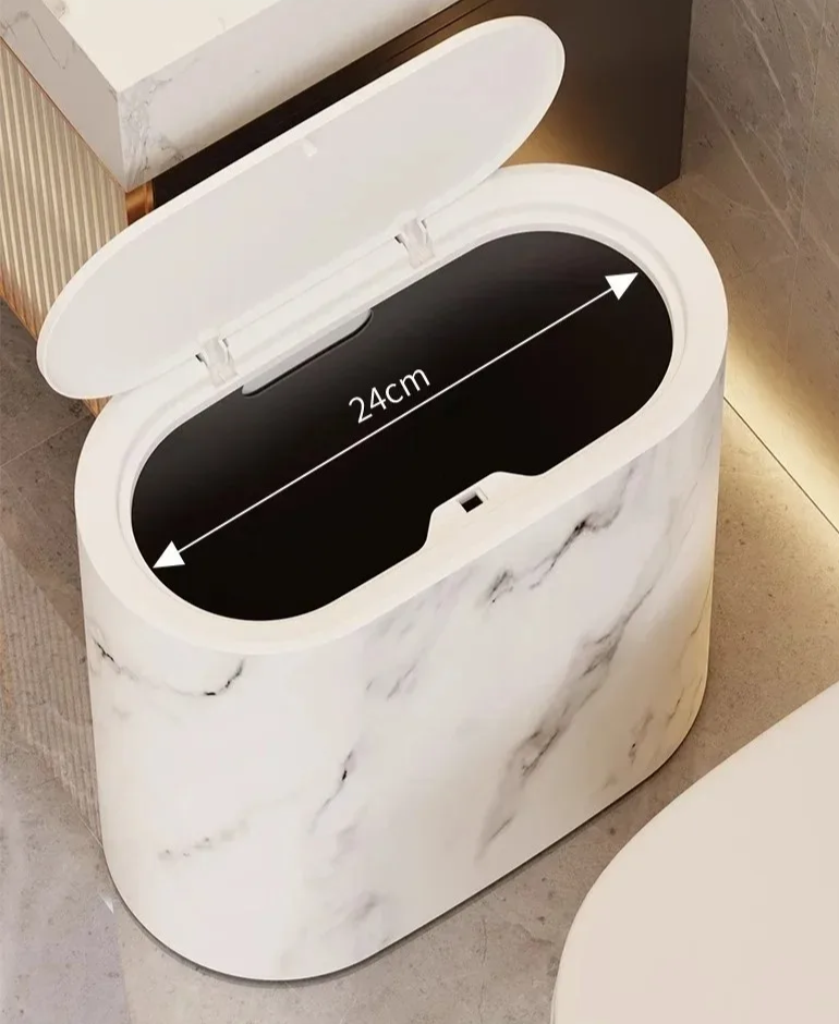 Cubeta de Basura con Diseño de Mármol Nórdico Kalsten
