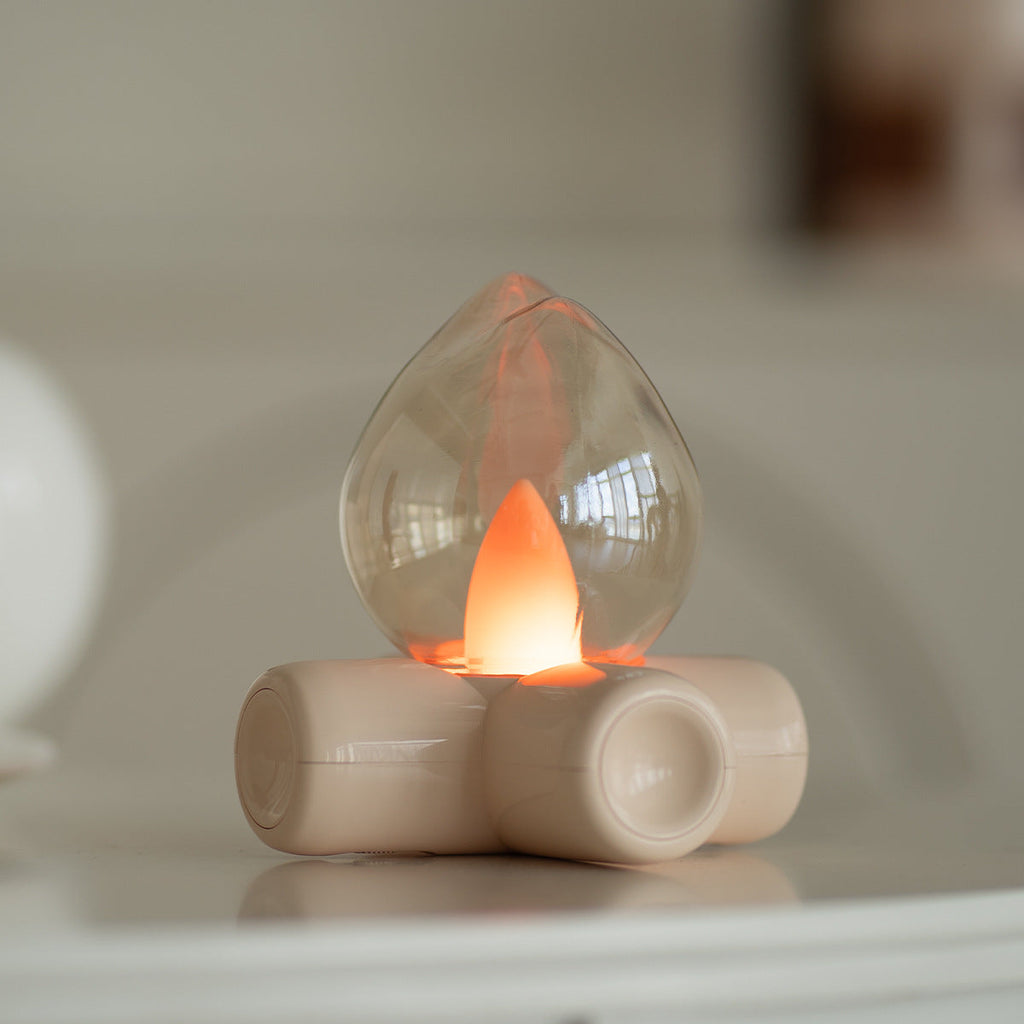 Lámpara de Mesa de Noche Decorativa Diseño de Chimenea