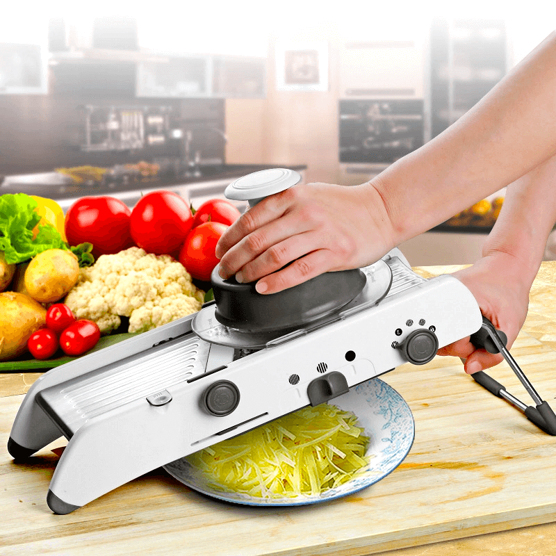 KITCHENWISE - Cortador de Mandolina de Acero Inoxidable 18 en 1