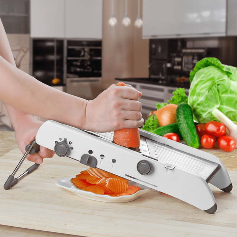 KITCHENWISE - Cortador de Mandolina de Acero Inoxidable 18 en 1