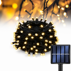 Luces de Cadena Solares para Exteriores - LED Blanco Cálido Resistente a la Intemperie para Decoración Exterior