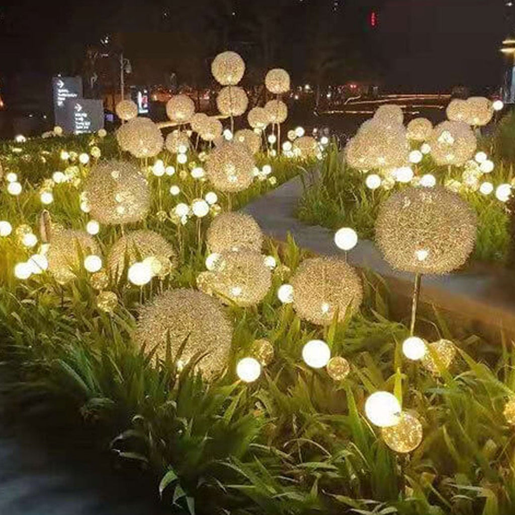Luz de Globo LED Solar de Alambre de Aluminio Diente de León Impermeable para Jardín | Brehn