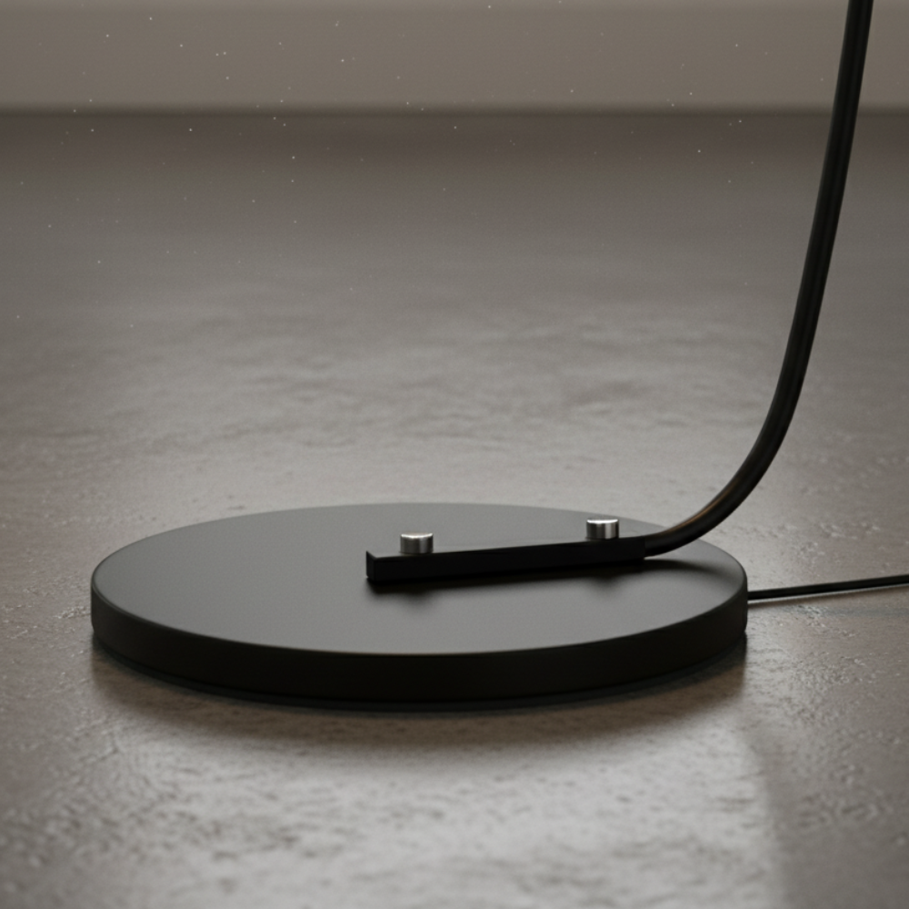 ArcoLuxe | Lámpara de pie de arco elegante y moderna con pantalla de tela para sala de estar