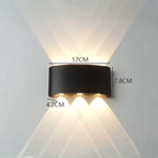 Luz de Pared Exterior Moderna en Arco | Aplique LED Impermeable para Iluminación de Jardín o Patio