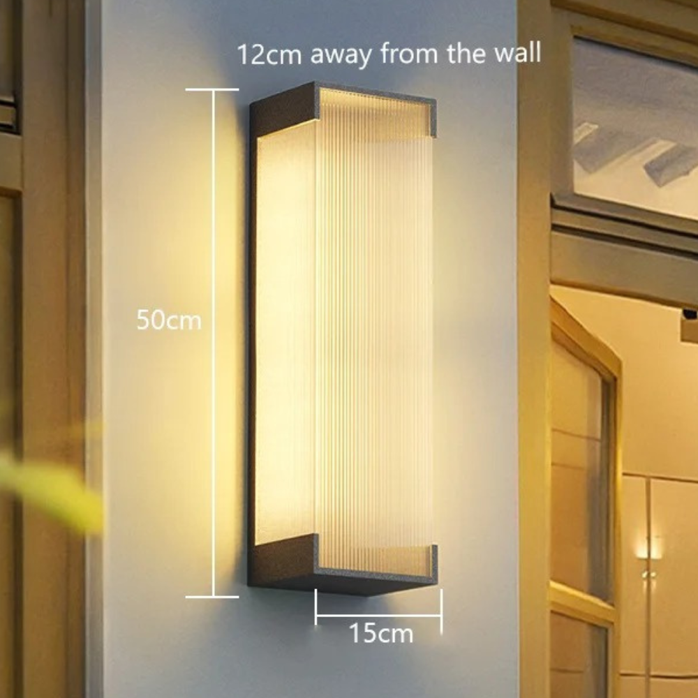 Luz de Pared Exterior Elegante - Aplique LED Regulable de Acero Inoxidable