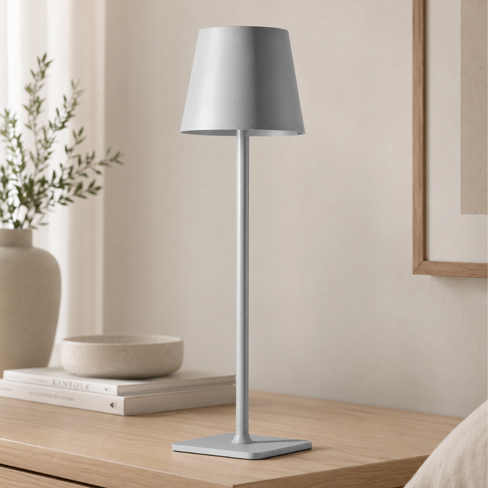 Lámpara de Mesa Escandinava Moderna Regulable - Control Táctil Inalámbrico para Uso en Interiores y Exteriores
