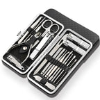 ProTrim ManiPro | Set de Manicura 19-en-1 de Acero Inoxidable | Profesional y Portátil