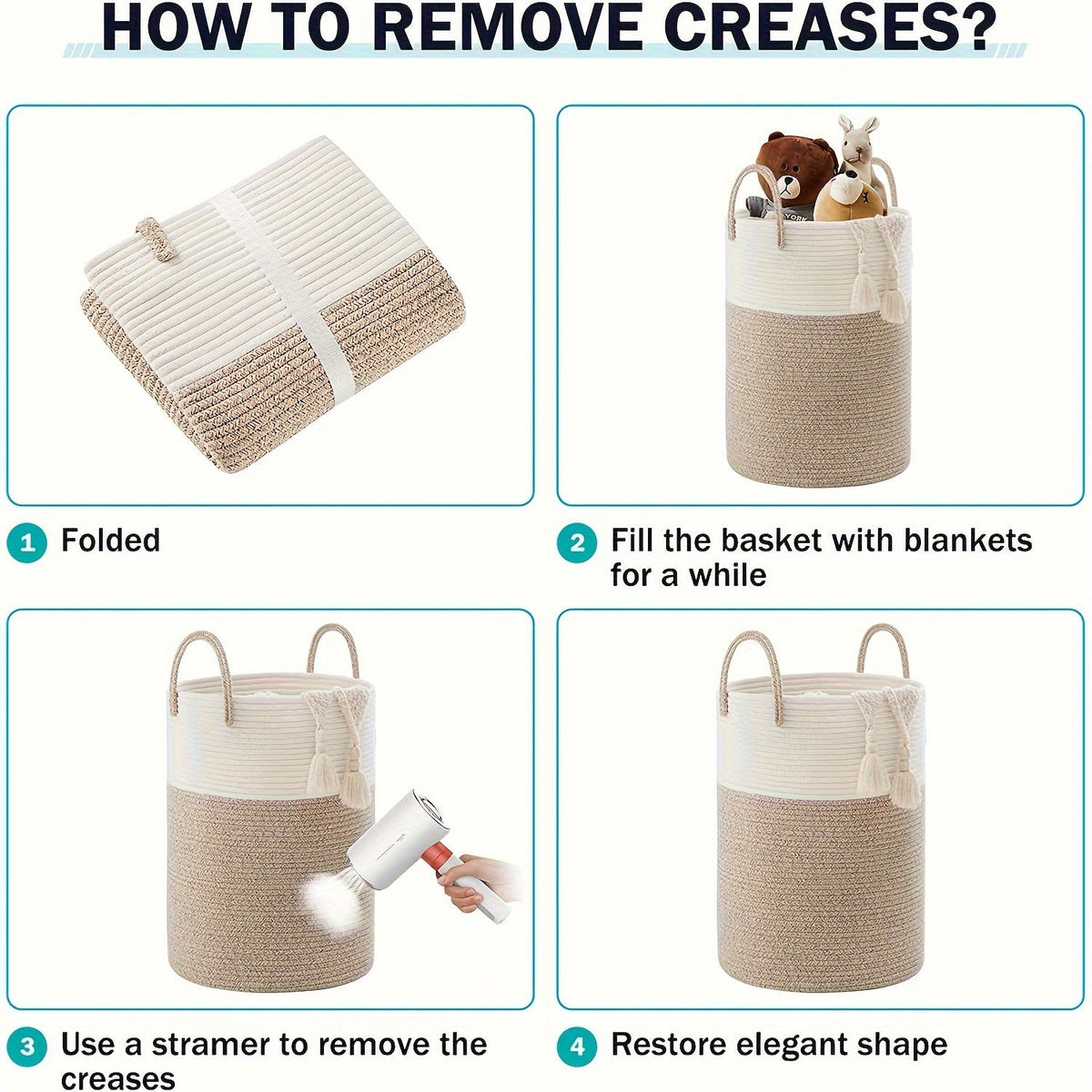 Cesta de Ropa Estilosa de Dos Tonos - Espacio para Más, Práctica y Duradera