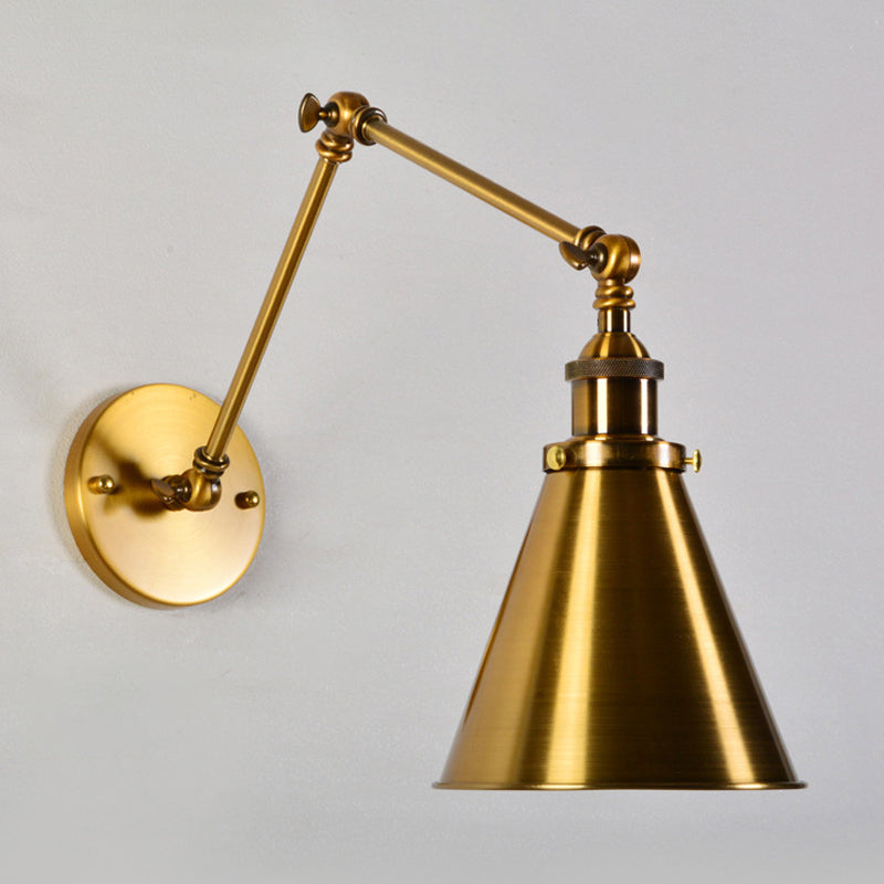 Luz de Pared de Lámpara de Bronce 1 Kit de Montaje en Pared de Metal Antiguo con Brazo Giratorio Flexible | Brehn