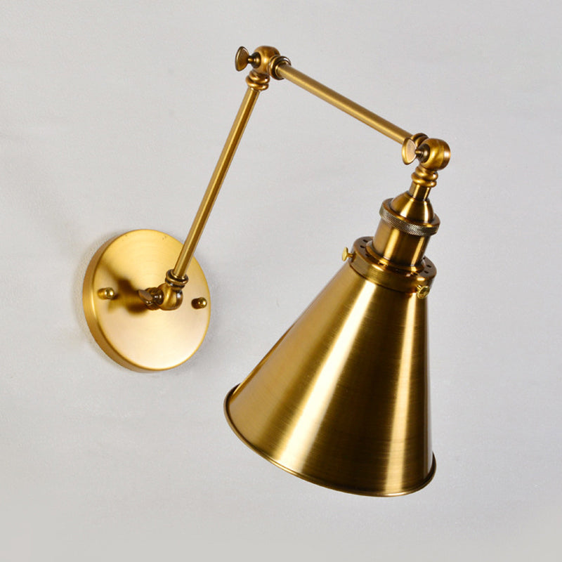 Luz de Pared de Lámpara de Bronce 1 Kit de Montaje en Pared de Metal Antiguo con Brazo Giratorio Flexible | Brehn
