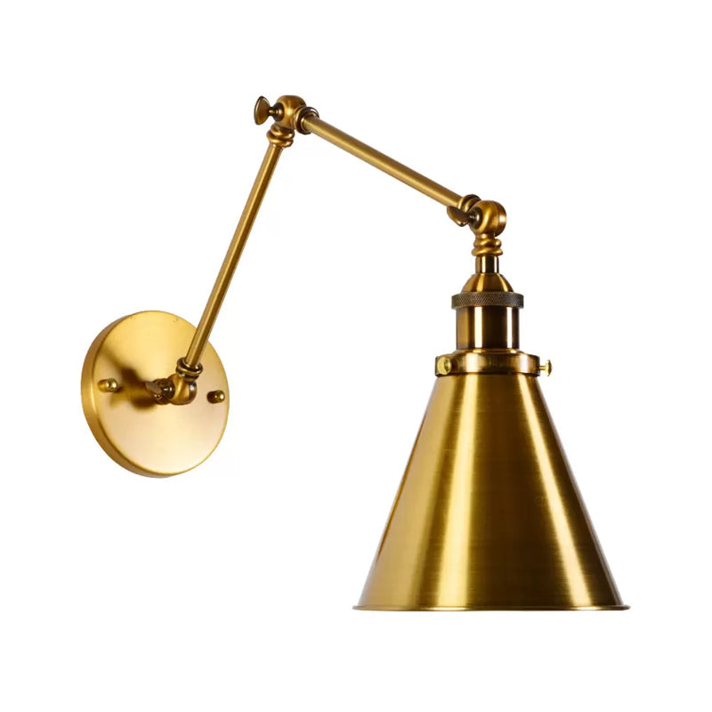 Luz de Pared de Lámpara de Bronce 1 Kit de Montaje en Pared de Metal Antiguo con Brazo Giratorio Flexible | Brehn