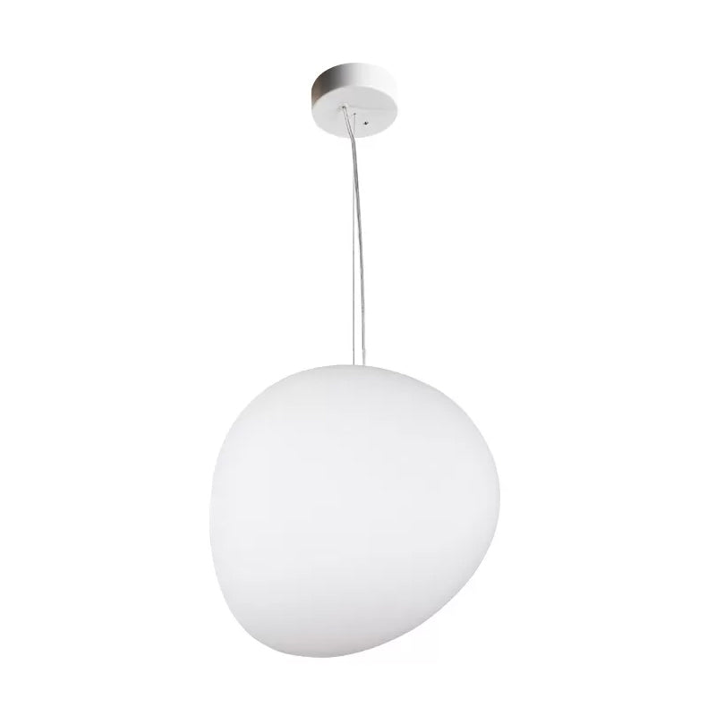 Lámpara Colgante de Comedor de Vidrio Crema con 1 Bombilla, Iluminación de Techo Minimalista
