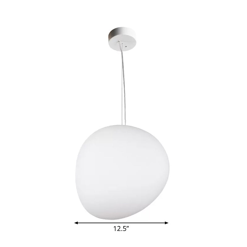 Lámpara Colgante de Comedor de Vidrio Crema con 1 Bombilla, Iluminación de Techo Minimalista