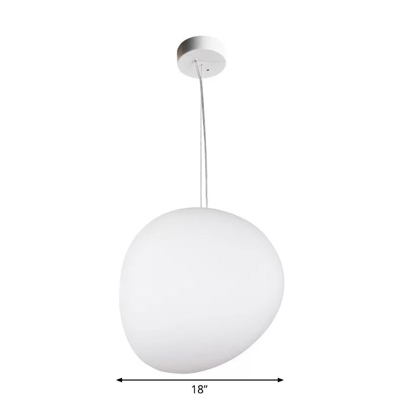Lámpara Colgante de Comedor de Vidrio Crema con 1 Bombilla, Iluminación de Techo Minimalista