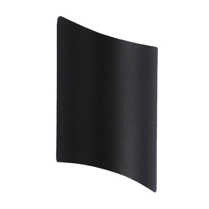 Lámpara de Pared de Curva de Aluminio Minimalista 2-Luz Negra LED Montada en la Pared para Puerta de Entrada | Brehn