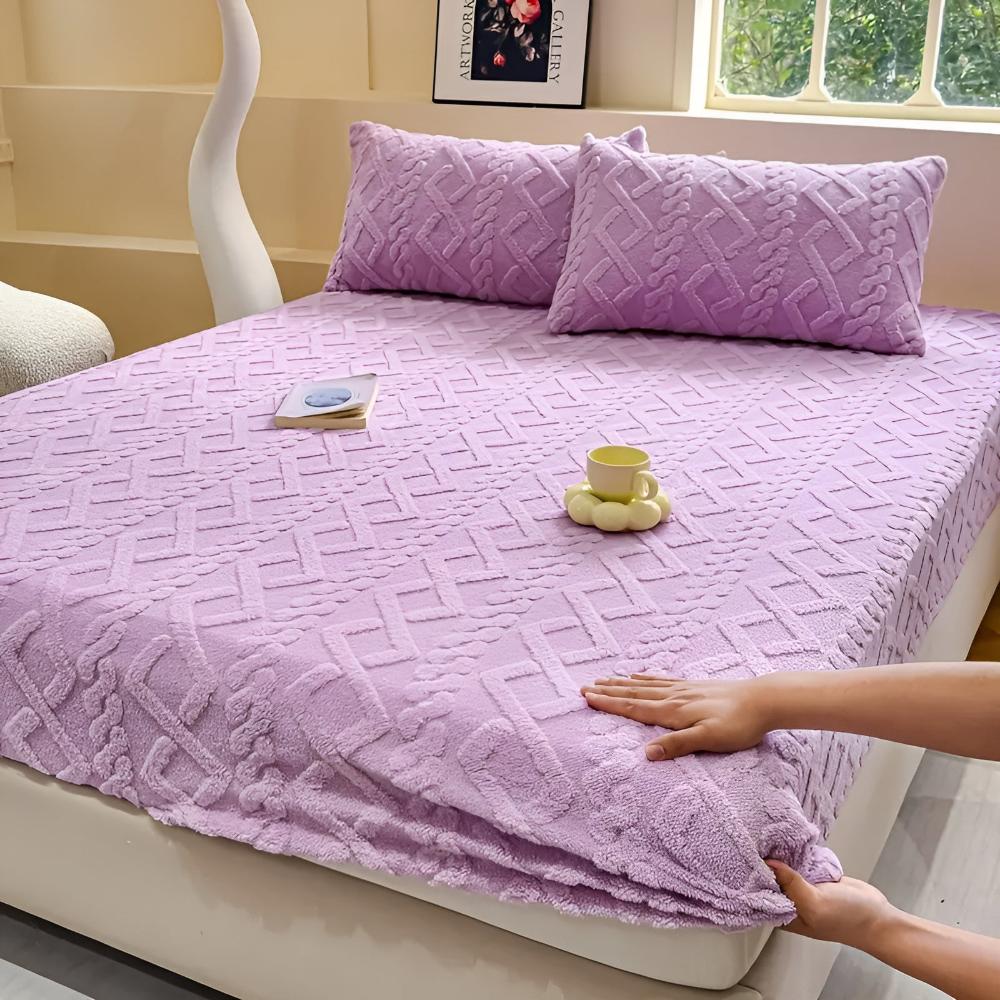 Juego de Sábanas de Sherpa de Terciopelo Premium
