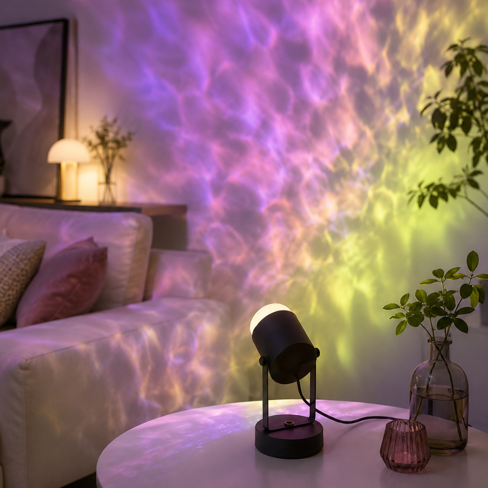 Cascade | Lámpara de Mesa RGB Dinámica Artística para Dormitorio y Sala de Estar