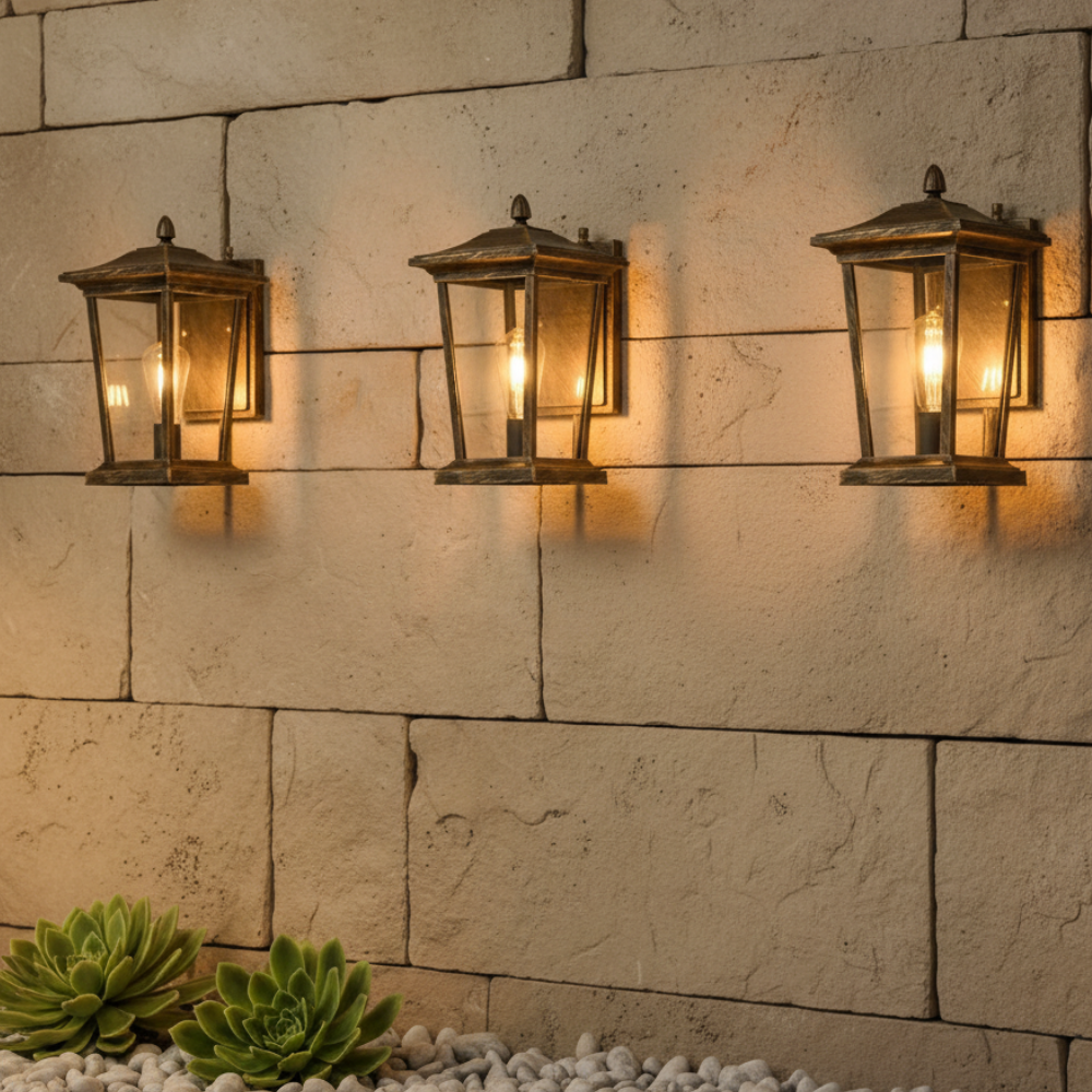 Luz de Pared Exterior Industrial - Aplique LED de Aluminio Impermeable para Patio o Porche